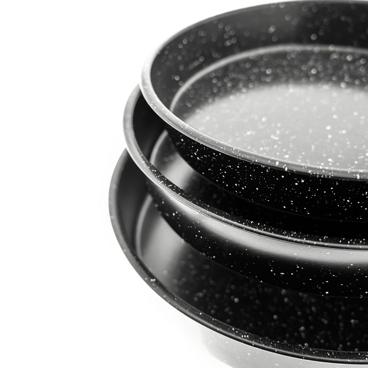 Ovenschaal Graniet - Zwart - 3 delig - 28/32/36 cm