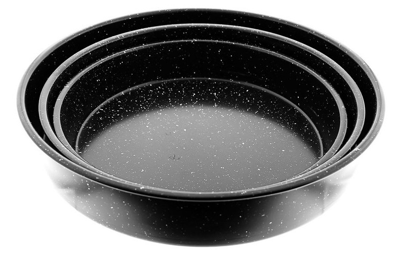Ovenschaal Graniet - Zwart - 3 delig - 28/32/36 cm