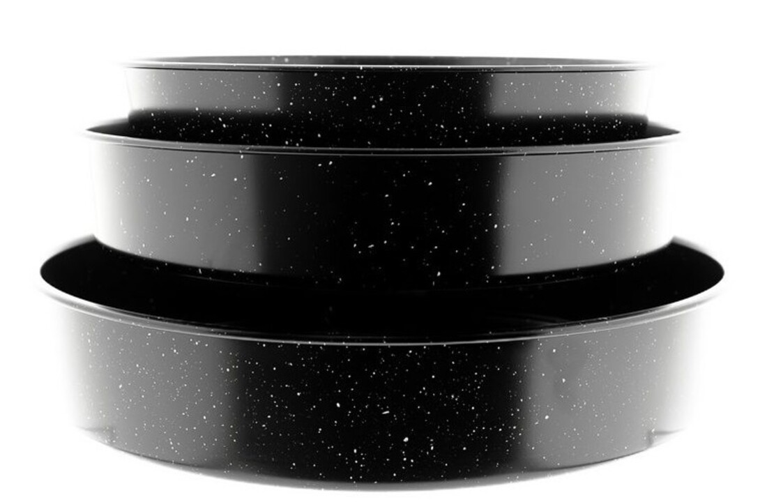 Ovenschaal Graniet - Zwart - 3 delig - 28/32/36 cm