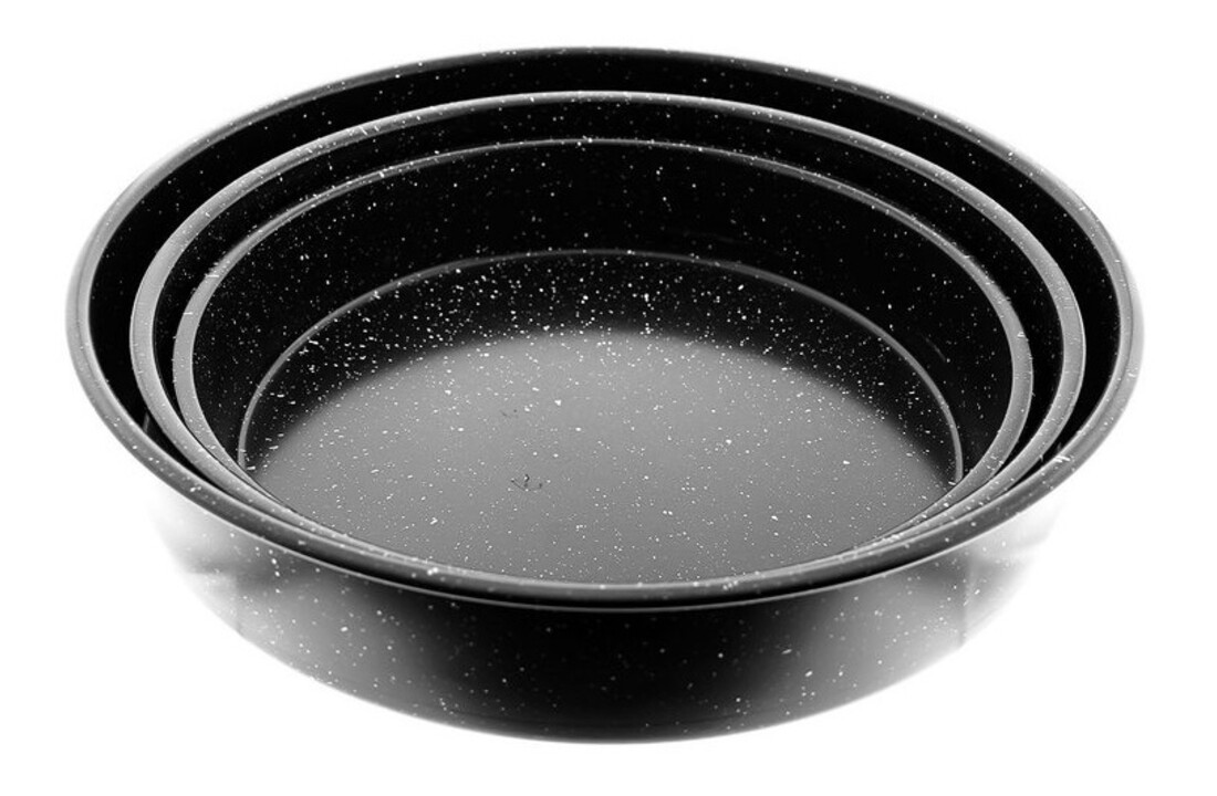 Ovenschaal Graniet - Zwart - 3 delig - 28/32/36 cm