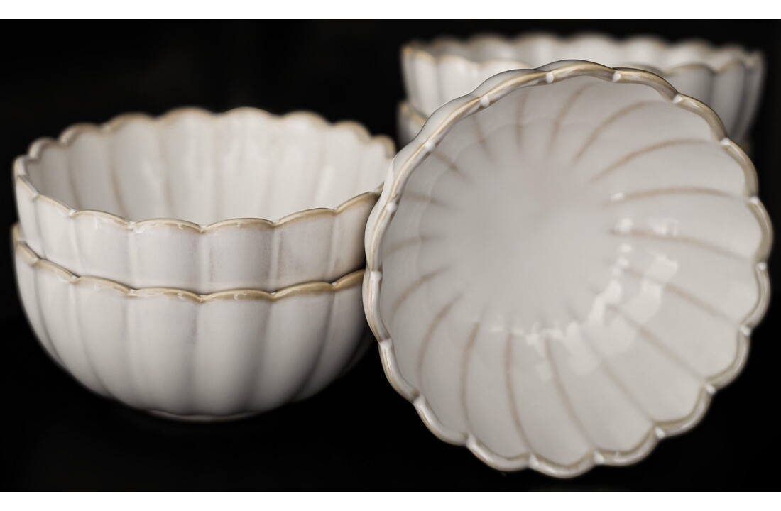 Bloomy Porseleinen Mueslikom - 6 delige Set – Ø 11,5 cm