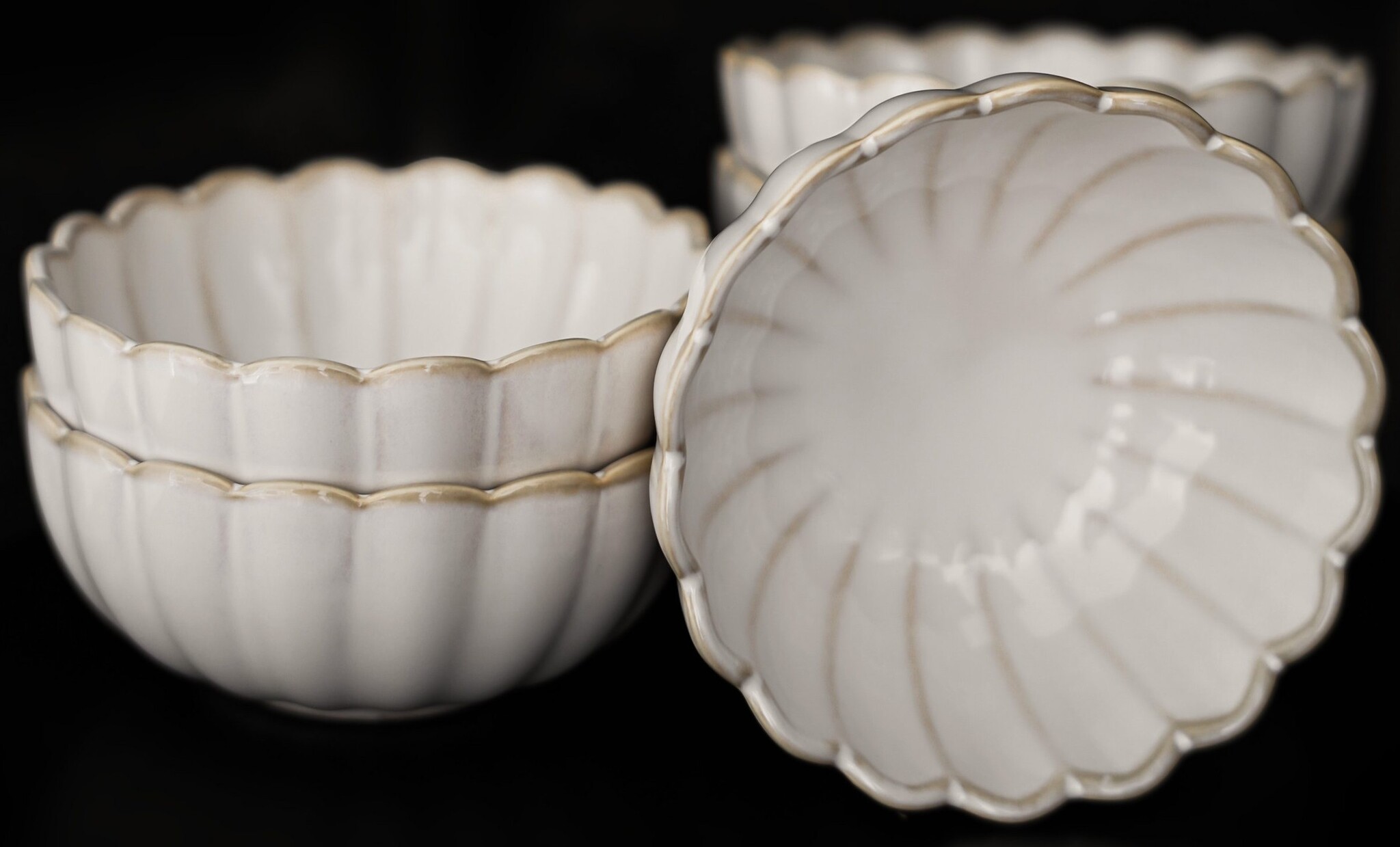 Bloomy Porseleinen Mueslikom - 6 delige Set – Ø 11,5 cm