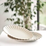 Serveerschaal Bloomy - Ovaal- 2 delig - groot - 30 cm en 36 cm