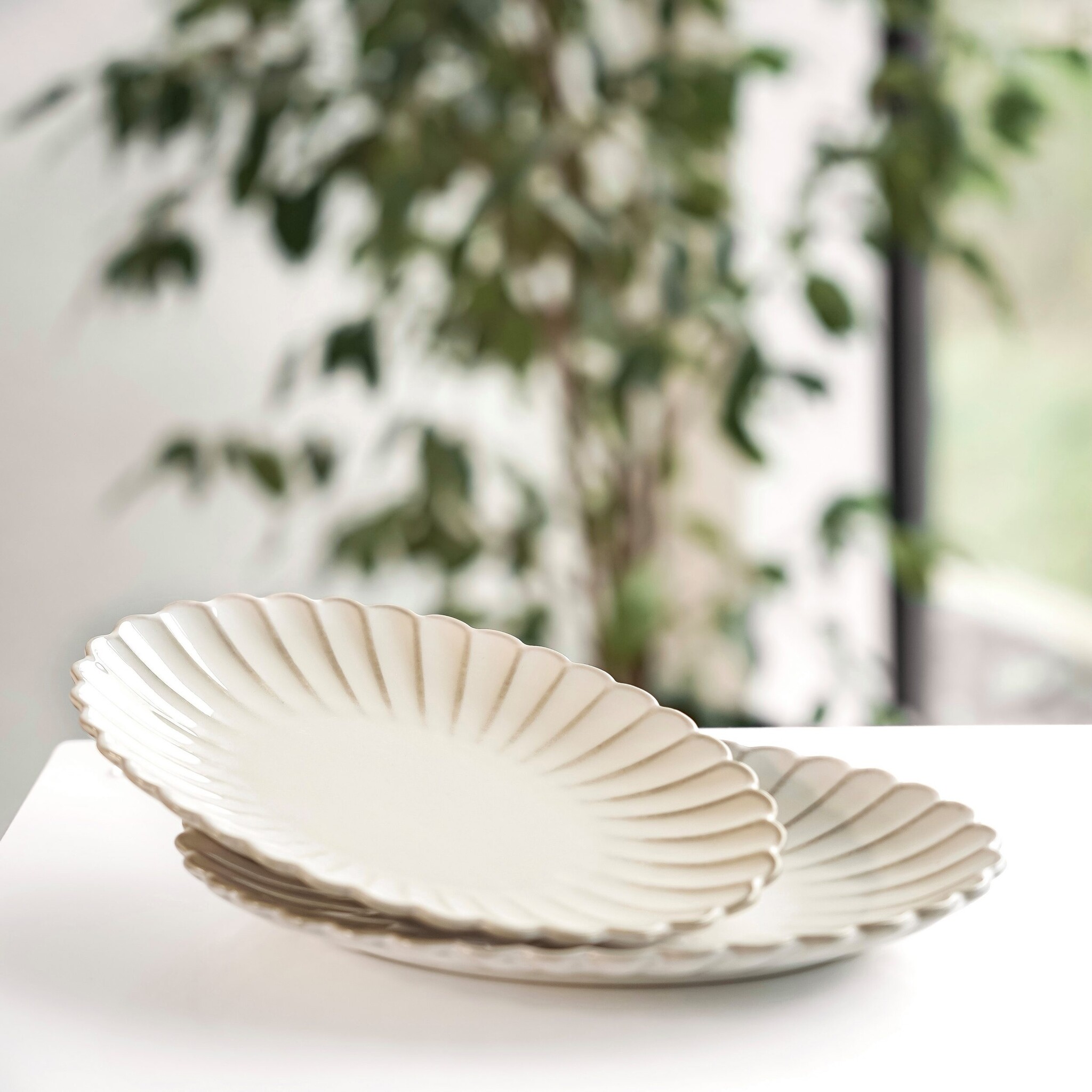 Serveerschaal Bloomy - Ovaal- 2 delig - groot - 30 cm en 36 cm