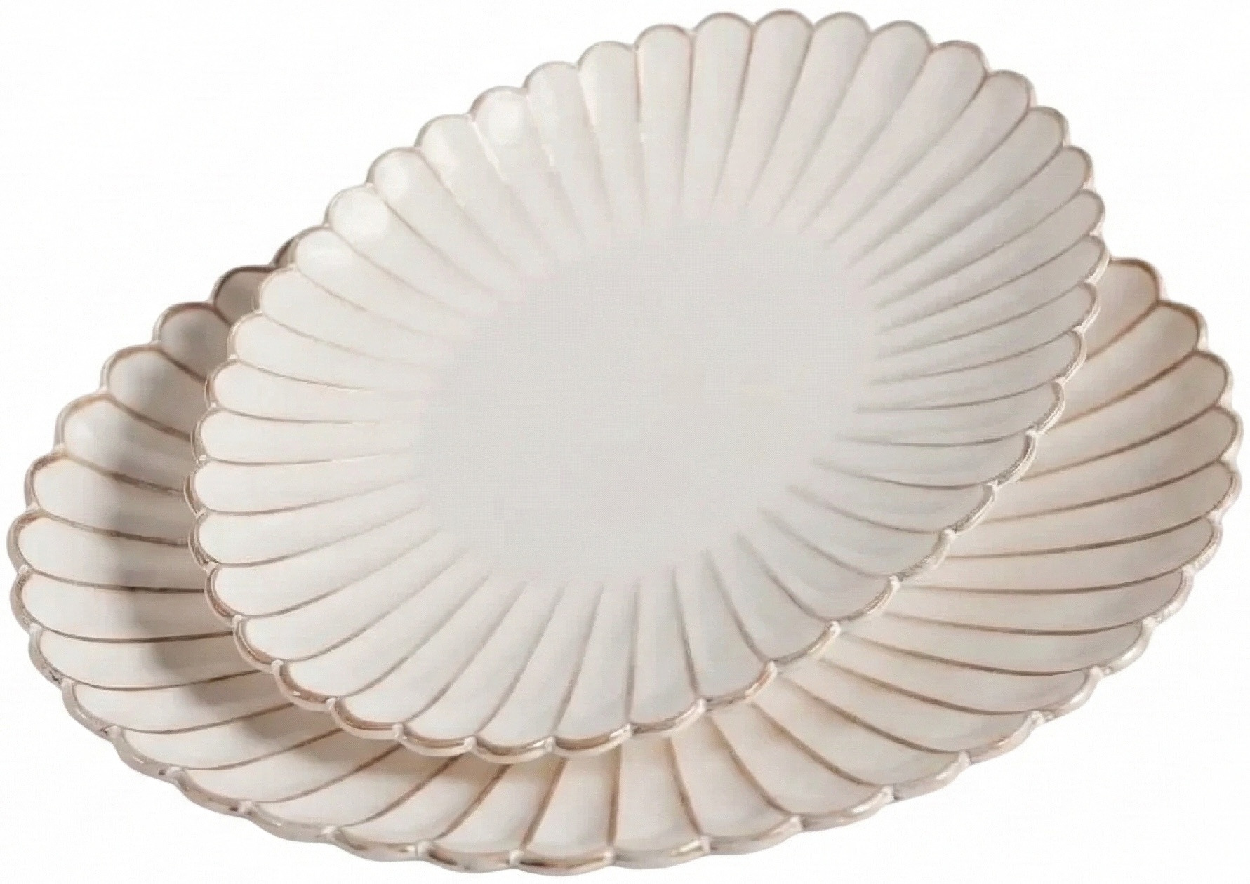 Serveerschaal Bloomy - Ovaal- 2 delig - groot - 30 cm en 36 cm