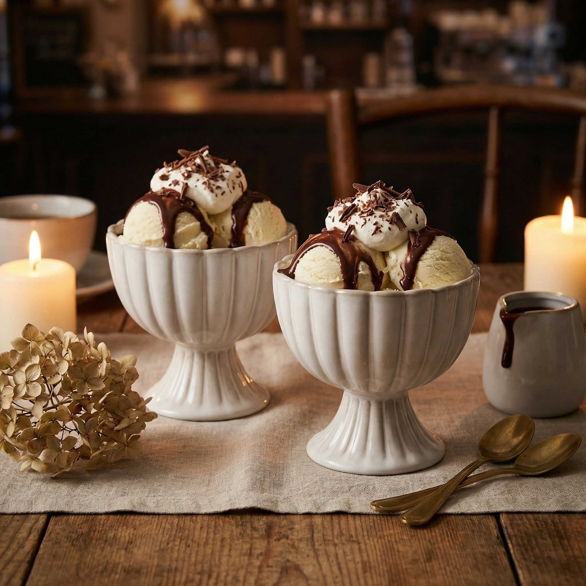 Bloomy ijscoupe & dessertschaal 2-delig