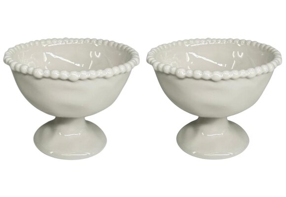 Pearly ijscoupe & snackschaal 2-delig