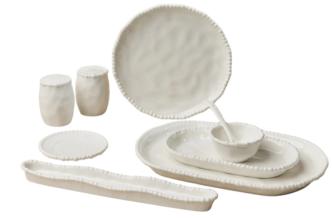 Pearly ontbijtset 31-delig - 6 persoons - gebroken wit