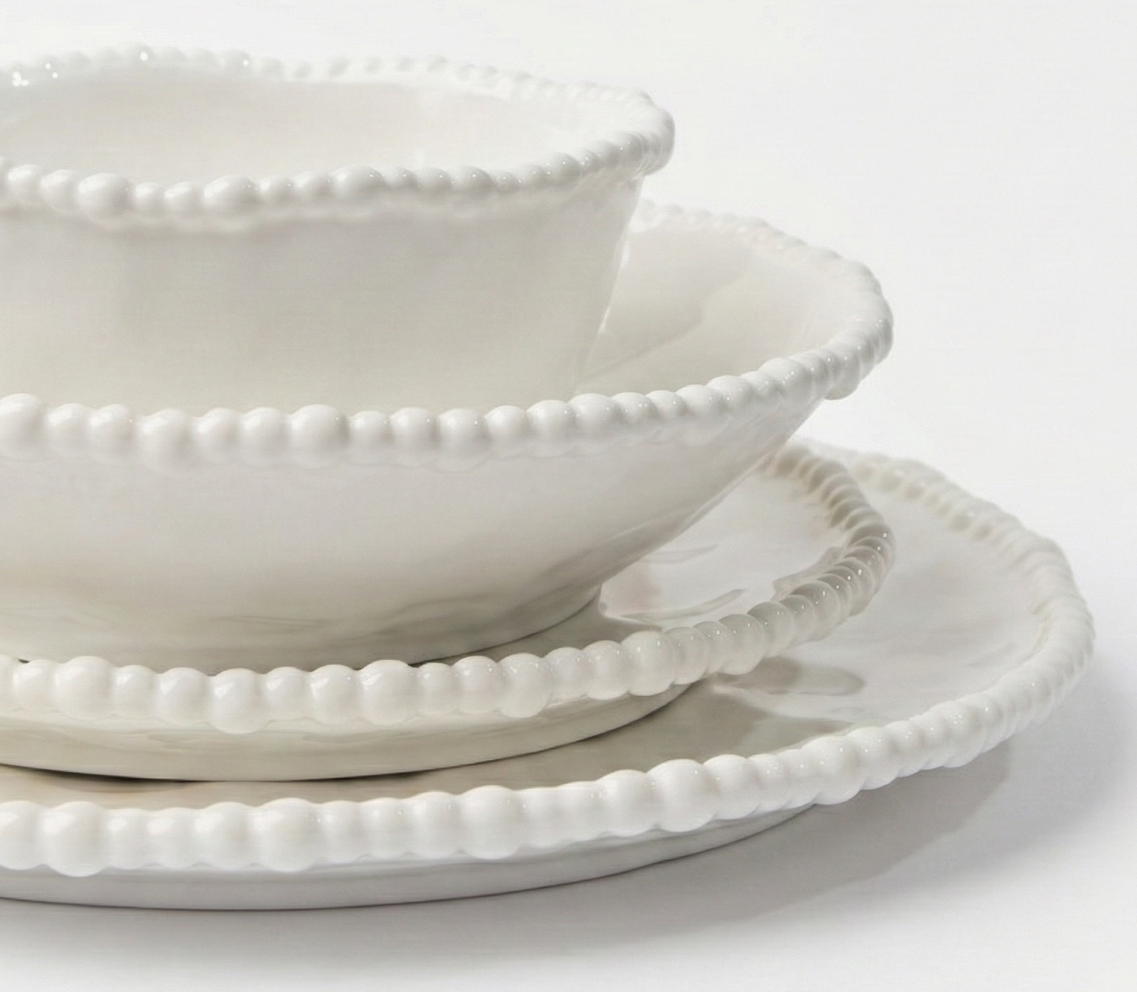 Pearly Serviesset 26-Delig - Porselein - gebroken wit