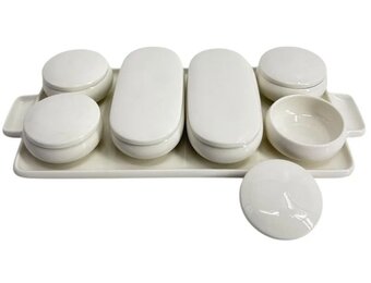 Belicia 13-delige Porseleinen Serveer- & Ontbijtset met Deksels