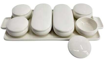 Belicia 13-delige Porseleinen Serveer- & Ontbijtset met Deksels