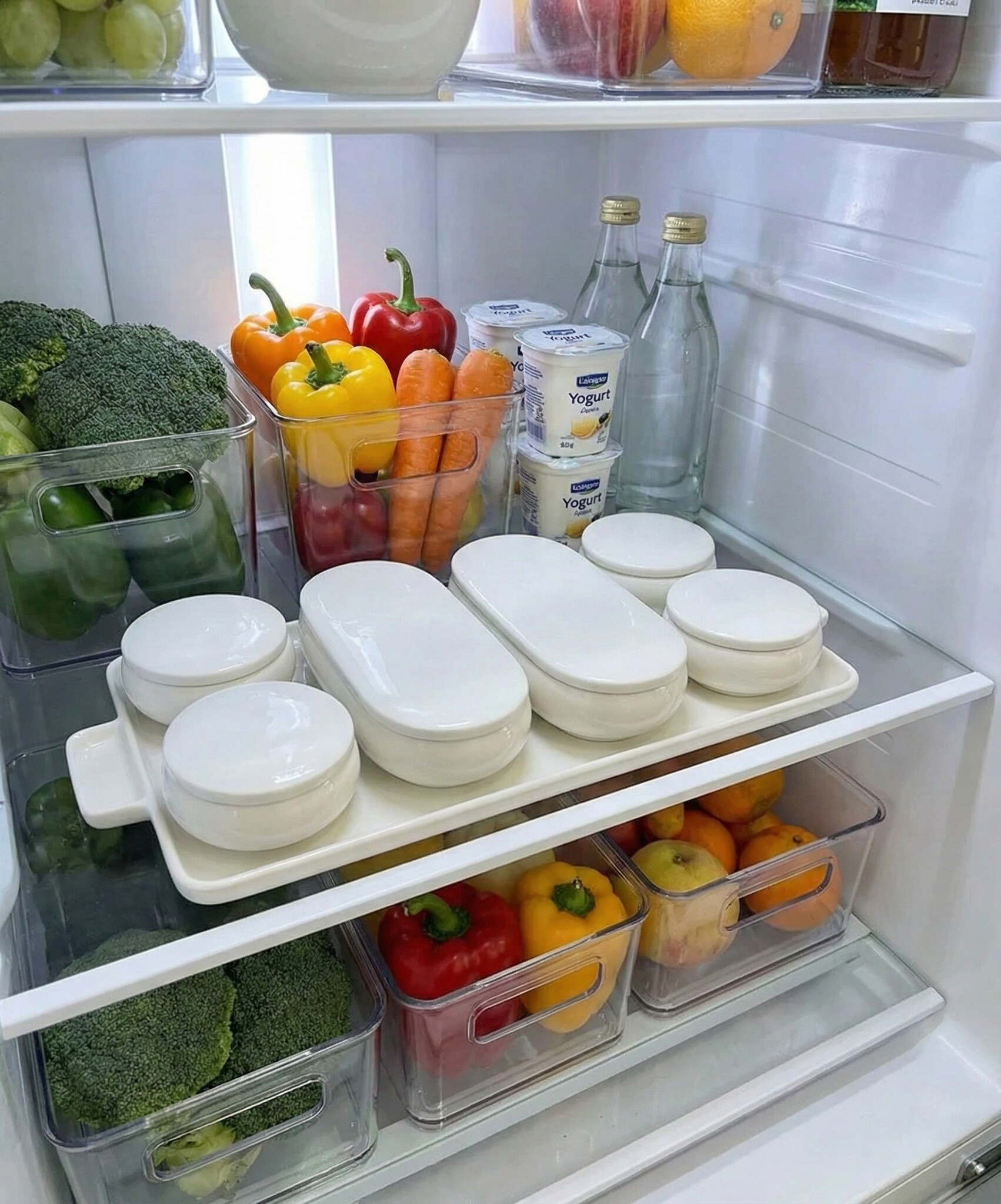 Belicia 13-delige Porseleinen Serveer- & Ontbijtset met Deksels – Van Koelkast naar Tafel in een Handomdraai