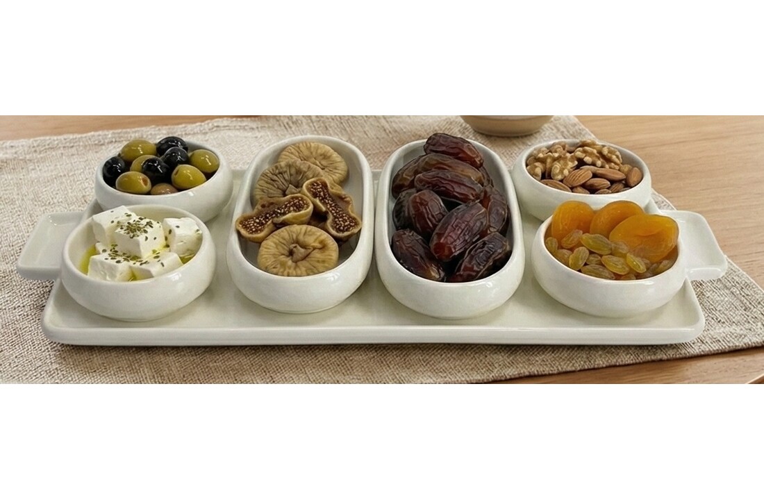 Belicia 13-delige Porseleinen Serveer- & Ontbijtset met Deksels – Van Koelkast naar Tafel in een Handomdraai