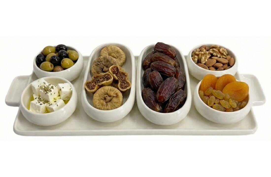 Belicia 13-delige Porseleinen Serveer- & Ontbijtset met Deksels – Van Koelkast naar Tafel in een Handomdraai