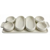 Belicia 13-delige Porseleinen Serveer- & Ontbijtset met Deksels – Van Koelkast naar Tafel in een Handomdraai