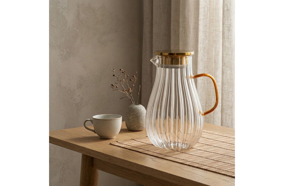 Glazen Karaf Gloria - goud | 1.8 liter