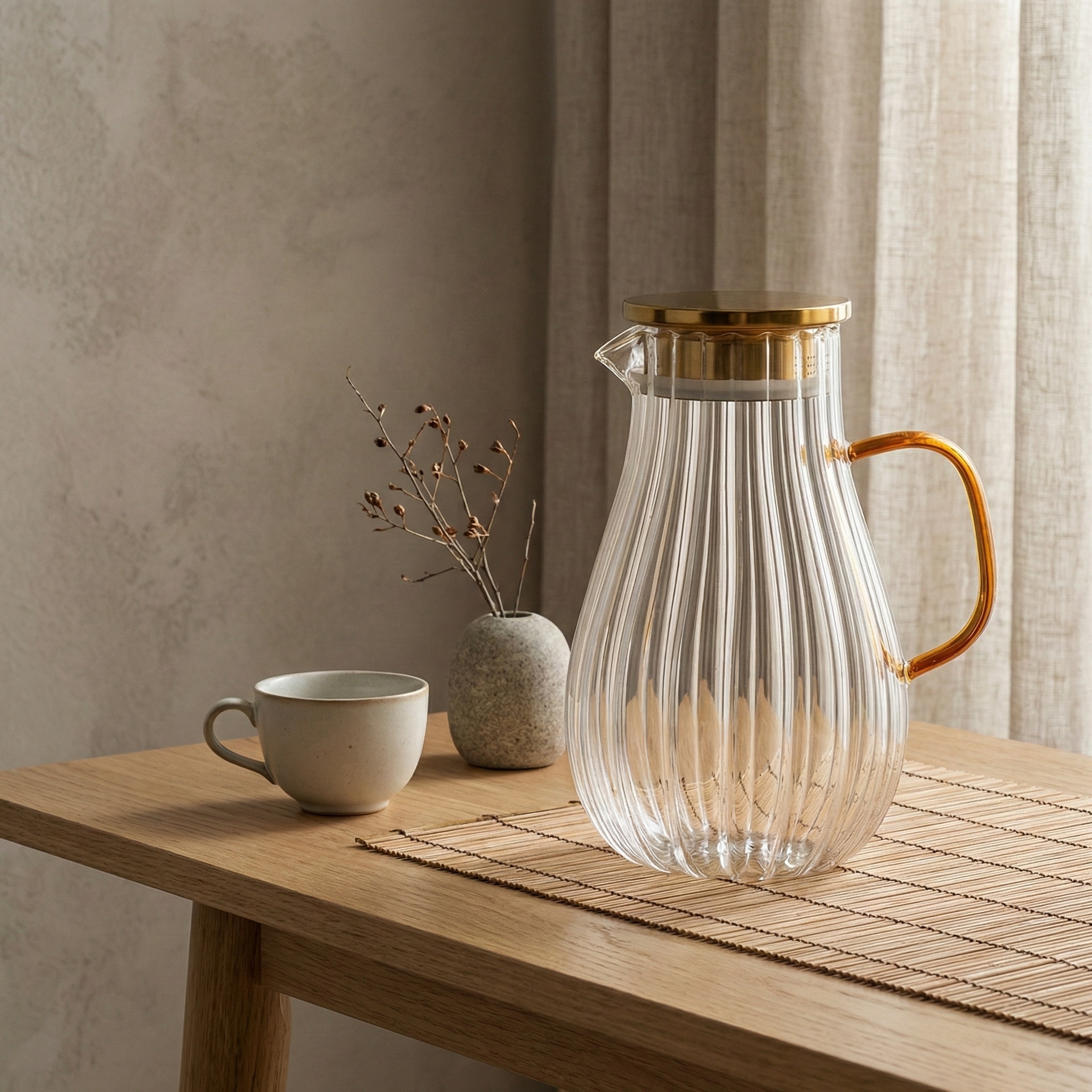 Glazen Karaf Gloria - goud | 1.8 liter