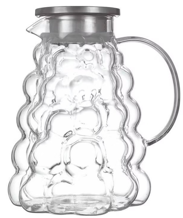 Glazen Karaf Kira | 1.8 liter - met filter - metalen deksel