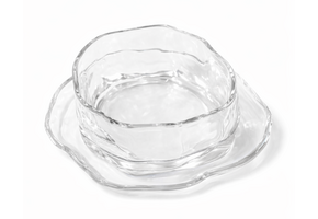 Wavy schaaltjes met onderzetters - 12 delig