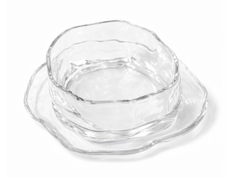 Wavy schaaltjes met onderzetters - 12 delig