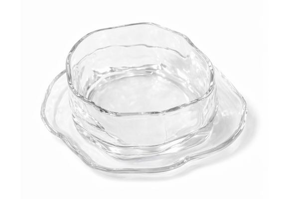 Wavy schaaltjes met onderzetters - 12 delig