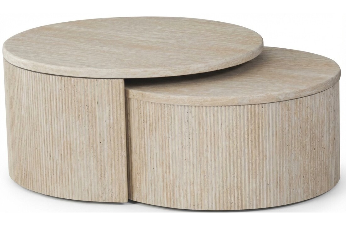 Salontafel Carrara - Set van 2 - Travertin