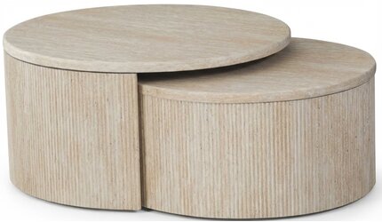 Salontafel Carrara - Set van 2 - Travertin