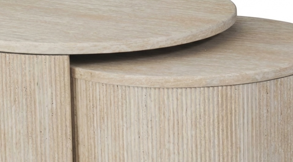 Salontafel Carrara - Set van 2 - Travertin