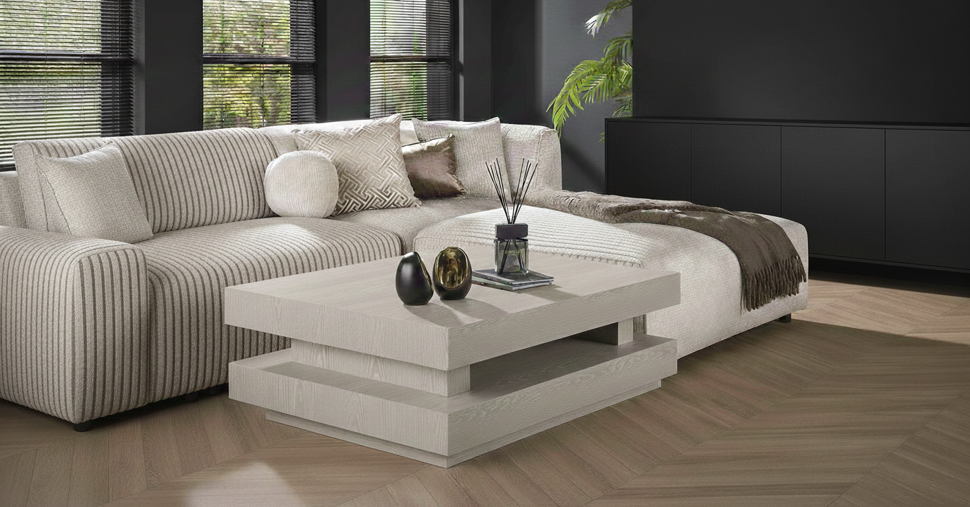 Salontafel Capri Hamburger Beige  - Rechthoekig