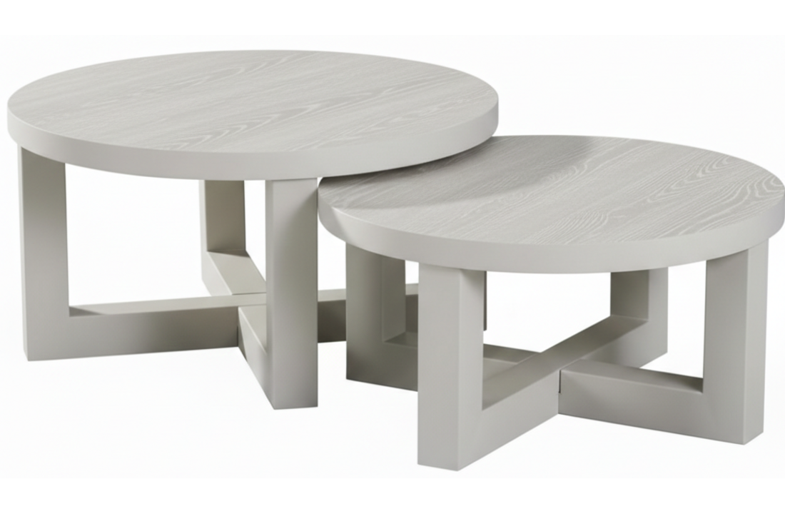 Salontafel Capri Beige - set van 2 - eiken gefineerd