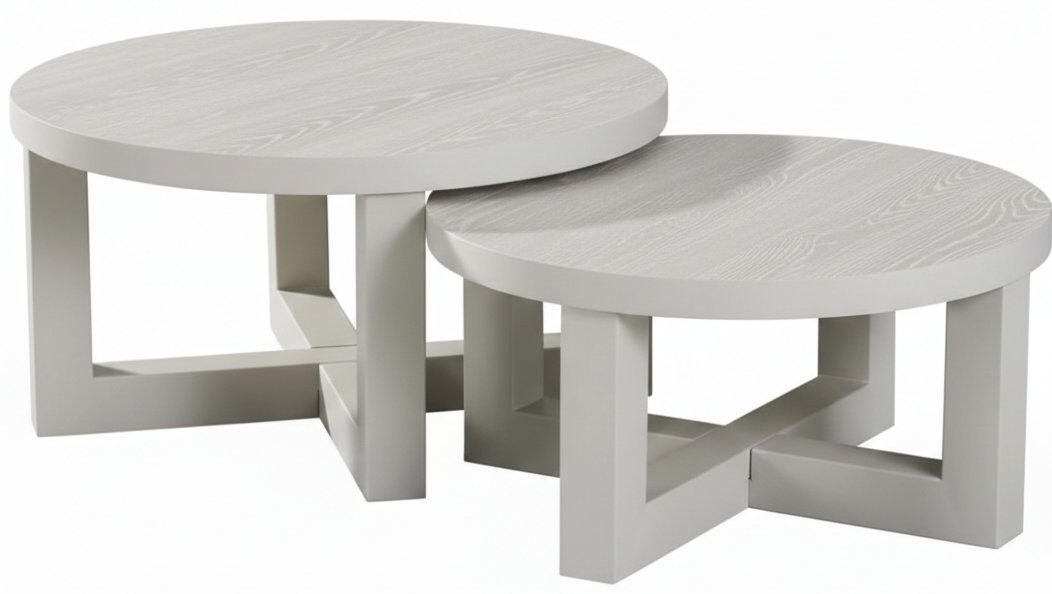 Salontafel Capri Beige - set van 2 - eiken gefineerd