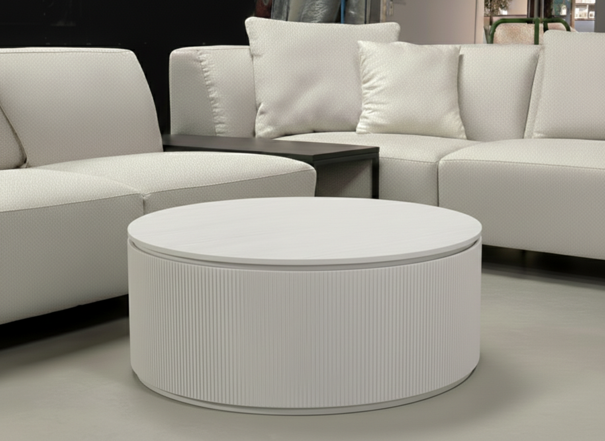 Salontafel Capri Beige - ∅100 cm  - eiken gefineerd