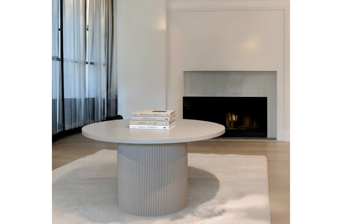 Eettafel Capri Beige - ∅130 cm  - eiken gefineerd