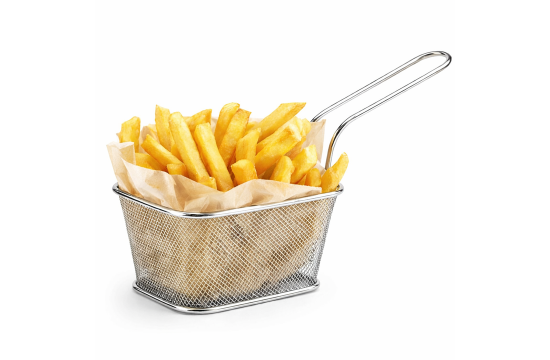 Serveermandje/Frietmandje RVS met Handvat