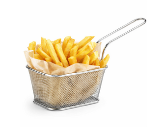 Serveermandje/Frietmandje RVS met Handvat