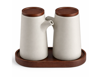 Luxe Olie- en Azijnstel Terra - Acaciahout