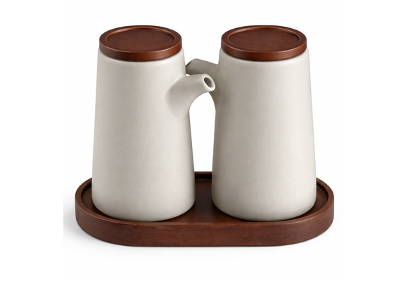 Luxe Olie- en Azijnstel Terra - Acaciahout