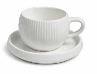 Koffieset Chubby Lines - 12 delig | 200 ml