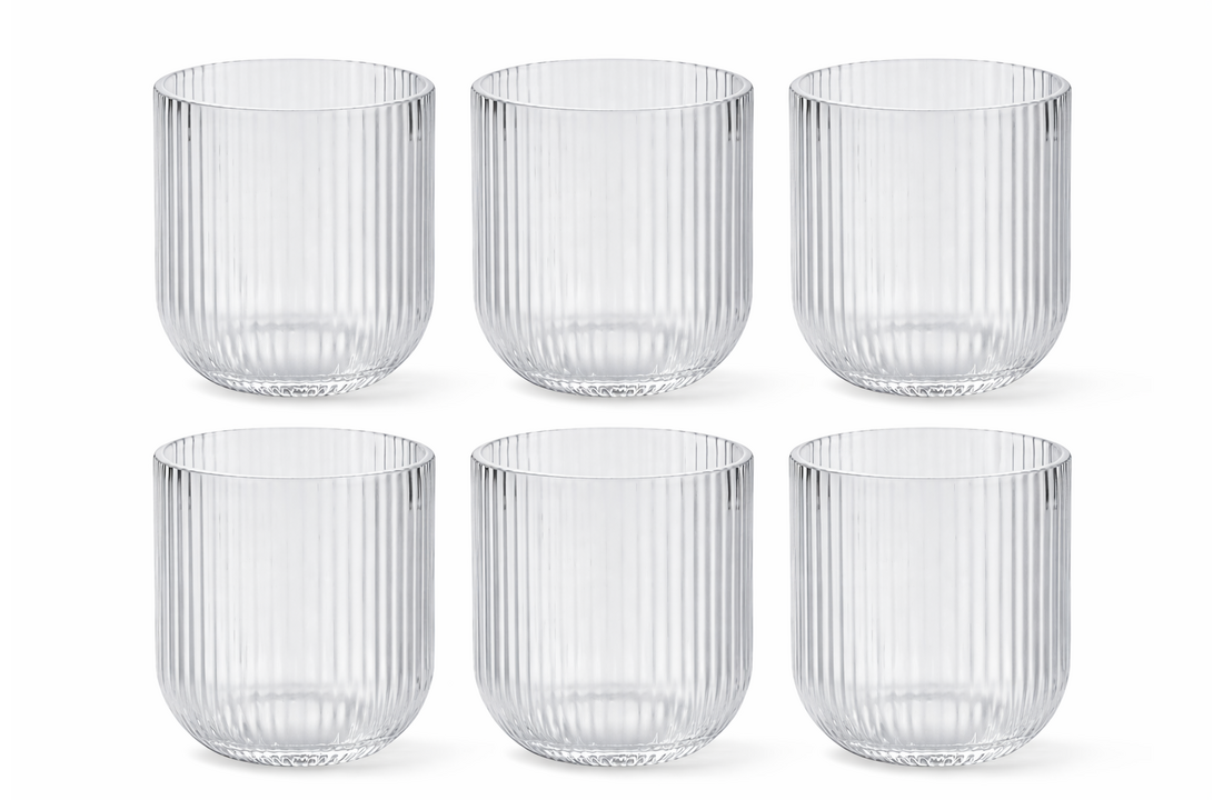 Drinkglazen Striped - 250 ml | 6 stuks