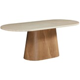 Eettafel Atlanta - Travertin marmer | Eiken