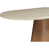 Eettafel Atlanta - Travertin marmer | Eiken