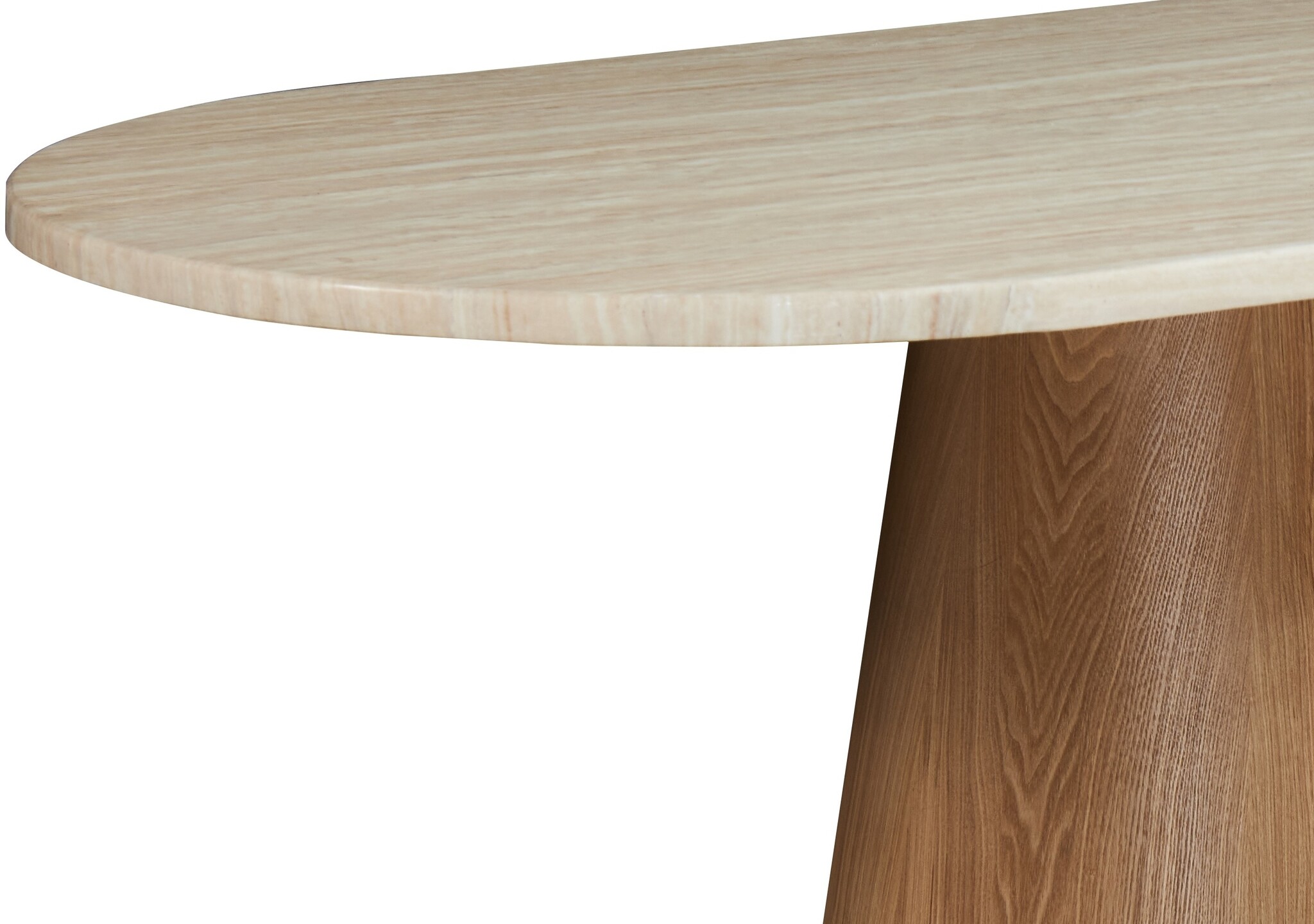 Eettafel Atlanta - Travertin marmer | Eiken