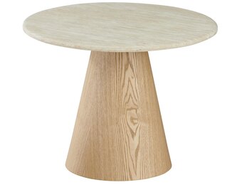 Salontafel Atlanta - Travertin marmer | Eiken