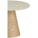 Salontafel Atlanta - Travertin marmer | Eiken