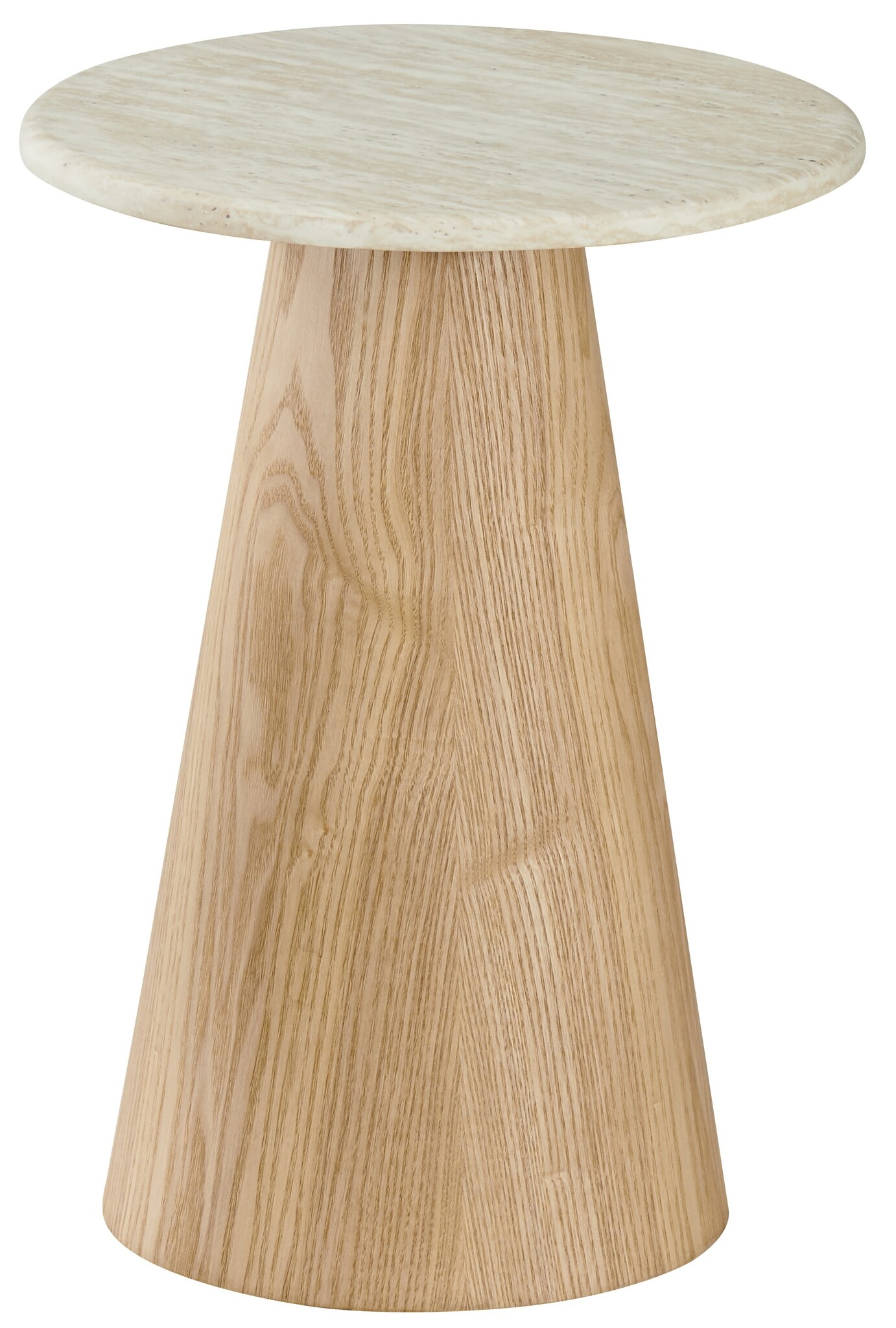 Bijzettafel Atlanta - Travertin marmer | Eiken