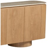 Dressoir - Atlanta - Travertin marmer | Eiken - L200 x B40 x H80 cm