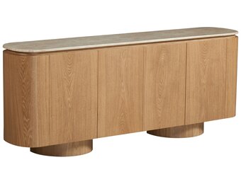Dressoir - Atlanta - Travertin marmer | Eiken
