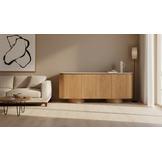 Dressoir - Atlanta - Travertin marmer | Eiken - L200 x B40 x H80 cm