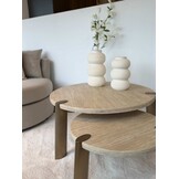 Salontafel Montezara - Travertin | Brushed Gold - set van 2