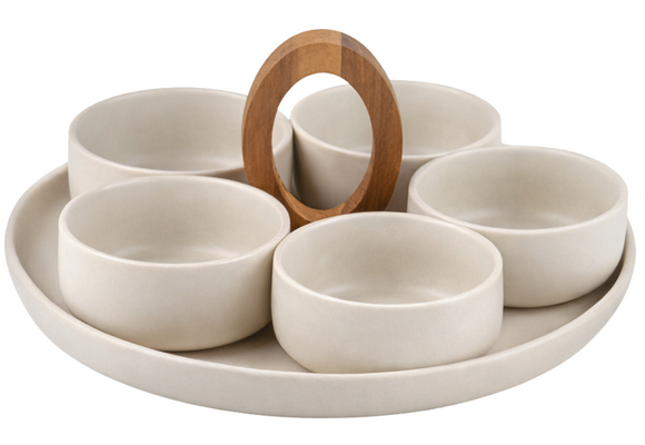 Borrelset Terra | 6 delig - Acaciahout